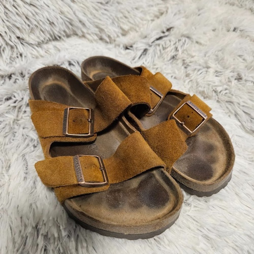 Birkenstock, Arizona Suede, Soft footbed, Mink